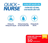  Khăn Ướt Vệ Sinh Người Lớn QUICK-NURSE 50 Miếng  Làm Sạch Cơ Thể Chỉ Với 1 Miếng Khăn 