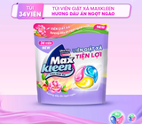 Túi Viên Giặt Xả MaxKleen Hương Dấu Ấn Ngọt Ngào 34 viên 