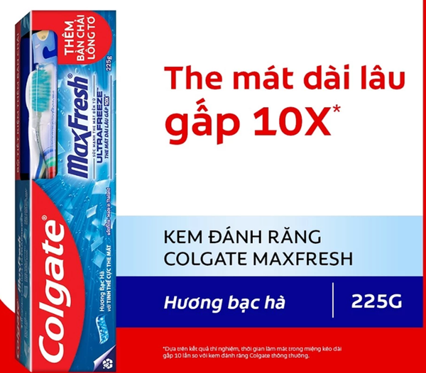  Kem đánh răng Colgate Maxfresh the mát dài lâu gấp 10 lần 