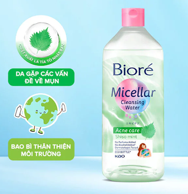  Biore Nước Tẩy Trang Hoàn Hảo Ngừa Mụn Biore Make Up Remover Perfect Cleansing Water Acne Care 400ml 