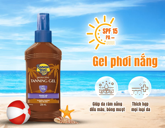  Gel Tắm Nắng Bảo Vệ Da Banana Boat Protective Tanning Oil - SPF15/236ML 