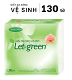  Khăn Giấy Vệ Sinh Đa Năng LET-GREEN 10*21cm, 130 Tờ/Bao 