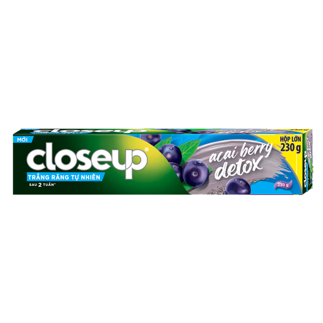  Kem đánh răng Closeup Trắng Răng Tự Nhiên Detox Acai Berry 230g 