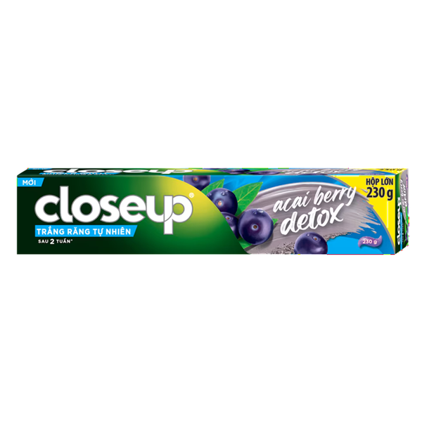  Kem đánh răng Closeup Trắng Răng Tự Nhiên Detox Acai Berry 230g 