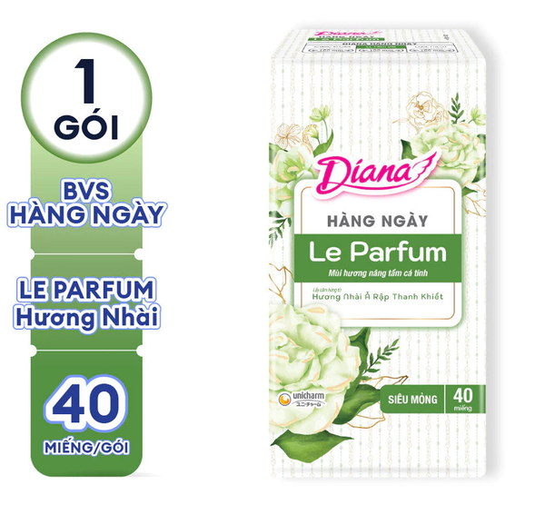  Băng vệ sinh Diana hằng ngày Le Parfum hương nhài Ả Rập thanh khiết 40 miếng 