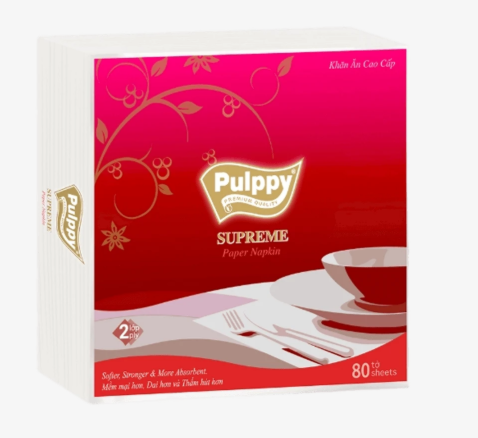  Khăn Ăn Pulppy Supreme  80 tờ 
