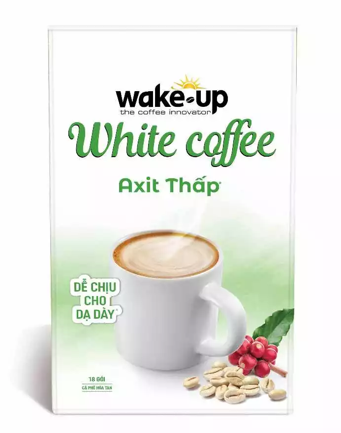  Cà phê hòa tan Wake up White Coffee hộp x 18stick x 18g 