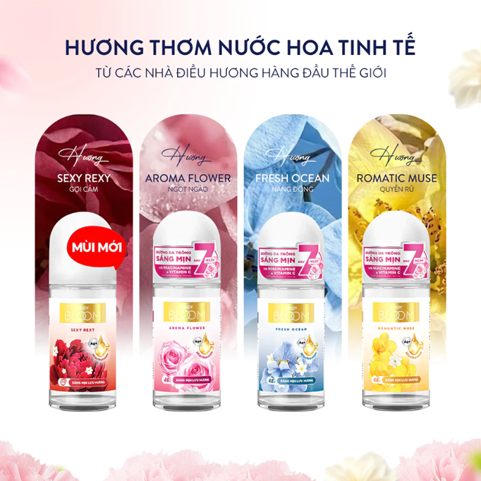  Lăn Khử Mùi CINDY BLOOM Hương Nước Hoa Dành Cho Nữ 50ml 