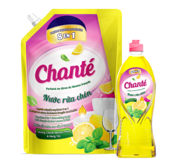  Nước rửa chén 8 trong 1 Chanté hương Chanh Menton Pháp & Húng tây  ​750g - 3.2kg 