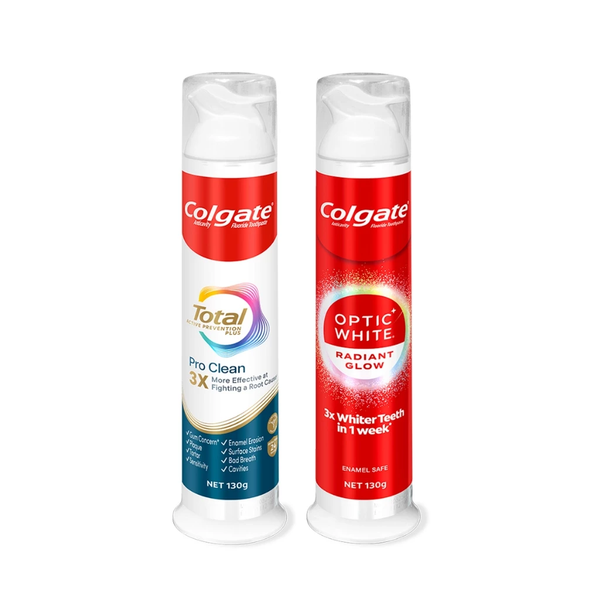 Kem đánh răng Colgate vòi nhấn thông minh, khóa chân không hạn chế tiếp xúc vi khuẩn 130g/ ống 