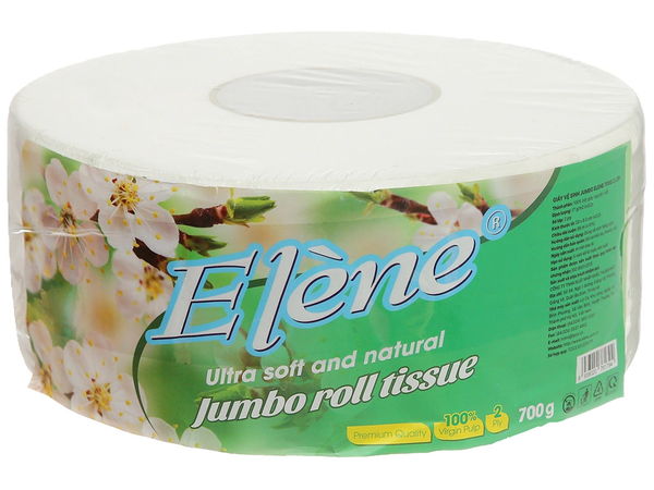  Giấy vệ sinh Jumbo Elène 2 lớp 700g 