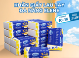  Khăn GIấy Lau Tay Đa Năng Rút Elene 100 Tờ 2 Lớp Thấm Hút Tốt, Tiện Lợi, An Toàn 