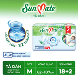  Tã dán người lớn SunMate M18/L18/XL18 + 2 miếng 