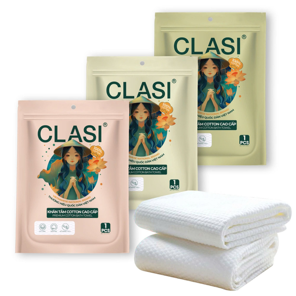  Khăn Tắm Cotton CLASI Cao Cấp Dùng Trong Gia Đình Du Lịch 70cmx140cm 