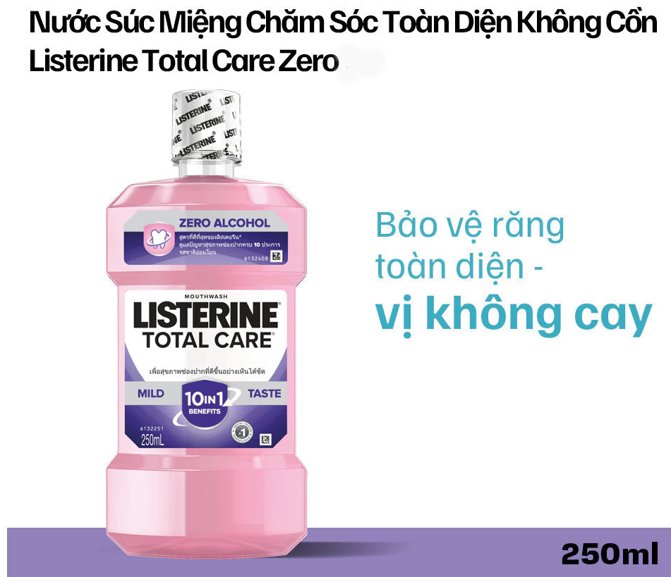  Nước Súc Miệng Listerine Total Care Zero 250ml 