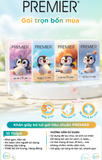  Khăn giấy bỏ túi đa năng PREMIER VinaTissue, 3 lớp - 100% bột giấy nguyên sinh, không chất tẩy, 12 gói/lốc 