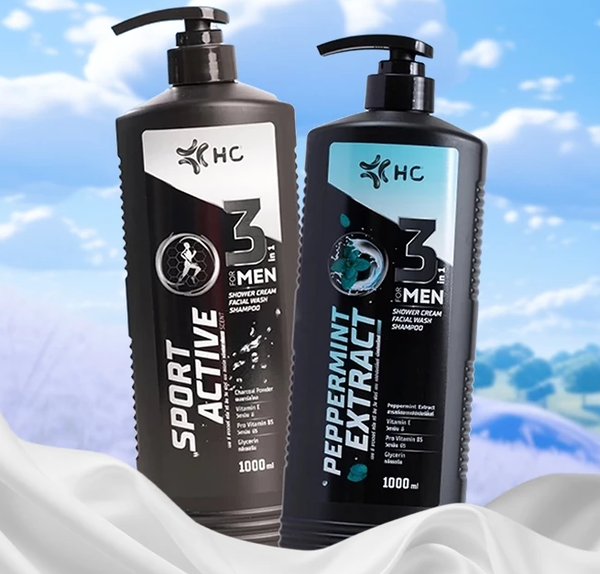  Sữa Tắm Gội Dưỡng Thể HC For Men 3 in 1 Chai 1000ml - Hương Nước Hoa, Chăm sóc sức khỏe nam giới 