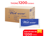  Thùng 1200 Cái Khăn Lạnh WET-ONE - Vải Không Dệt Mềm Mại, Vân Caro 