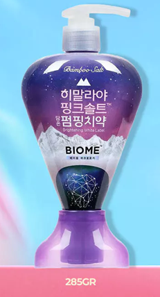  Kem đánh răng Bamboo Salt Himalaya Pinksalt Pumping Biome 285g 