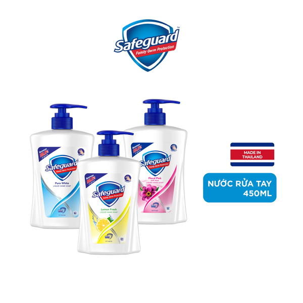  Nước Rửa Tay SAFEGUARD Sạch 99,9% Vi Khuẩn & Dịu Nhẹ Cho Da - Chai 450ML -Thái Lan 