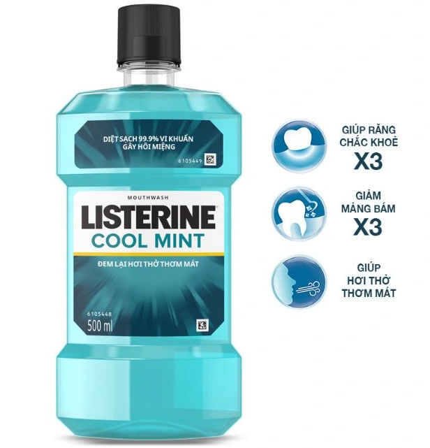  Nước súc miệng Listerine Cool Mint 500ml 