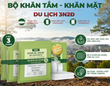 Bộ 3 khăn dùng 1 lần túi 3 ngày 2 đêm du lịch Yko từ sợi tự nhiên gia đình, công tác 