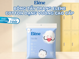  Bông Tẩy Trang Elene Cotton Dạng Vuông Cao Cấp, Mềm Mại, Làm Sạch Da GÓI 200 MIẾNG 