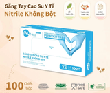  Găng tay y tế không bột nitrile màu xanh IMED 3.5g hộp 100 chiếc 