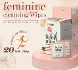  Khăn ướt vệ sinh vùng kín phụ nữ EcoWipes gói 1 tờ travel size hương hoa Daisy Hộp 20 gói 