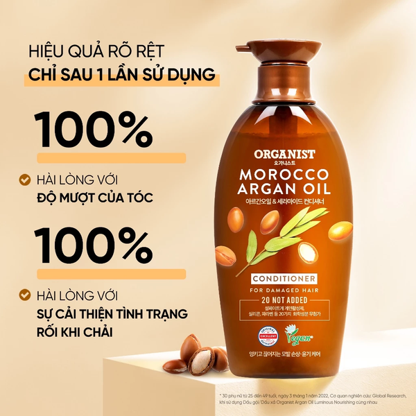  Kem xả thuần chay cho tóc khô xơ Organist Morocco Argan 500ml 