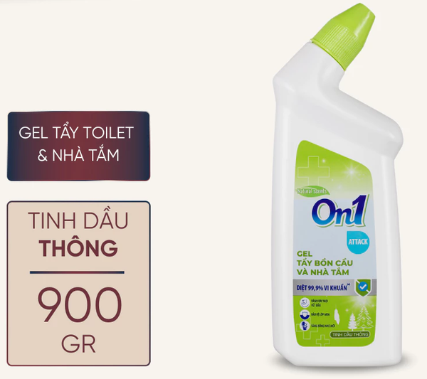  Gel tẩy bồn cầu và nhà tắm On1 500-900g giúp diệt khuẩn 99,9 %, tẩy ố, làm trắng nhà tắm, bồn cầu hiệu quả 