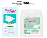  Bông Tẩy Trang Đa Dụng PUFFME, 500 Miếng/Bao 