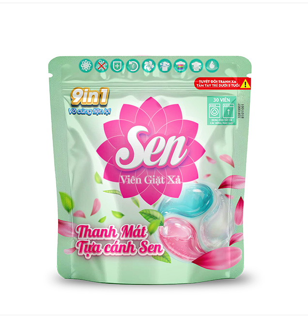  Viên Giặt Xả Sen thanh mát tựa cánh sen 