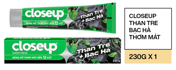  Kem Đánh Răng Closeup Trắng Răng Thơm Mát thành phần Thiên Nhiên 230g 