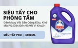  DUCK Tẩy Rửa Nhà Tắm Siêu Tẩy Pro Diệt 99,9% Vi Khuẩn, Tẩy Sạch Vết Bẩn 3500ml 