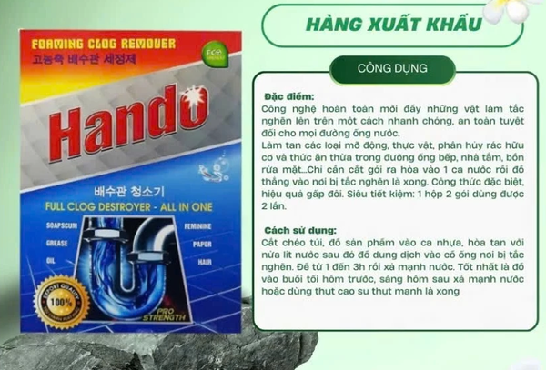  Bột thông cống Hando 100g xuất khẩu 