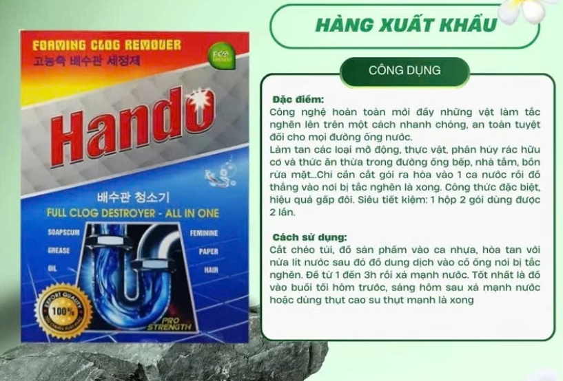  Bột thông cống Hando 100g xuất khẩu 
