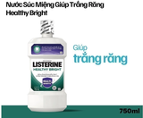  Nước súc miệng giúp răng trắng sáng tự nhiên Listerine Healthy Bright 750ml 