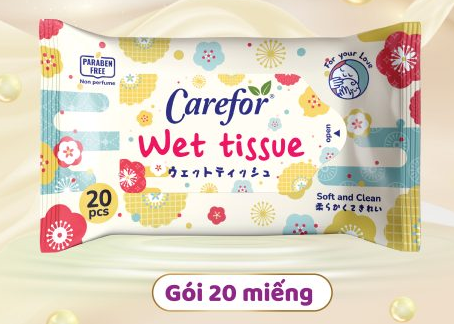  Khăn ướt Carefor 20M không mùi 