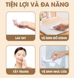  Khăn Cotton Đa Năng TOMIE Cao Cấp Rút Đáy Cotton 200x160mm 100 Tờ 