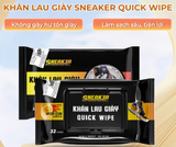  Khăn Giấy Ướt Sneaker Quick Wipe Cao Cấp, Khăn Lau Giày Siêu Tiện Lợi Gói 12 Miếng Làm Sạch Gấp Đôi 