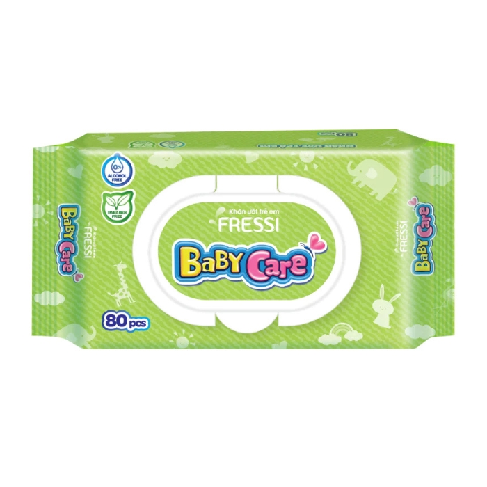  Khăn ướt BabyCare không hương 80 tờ 