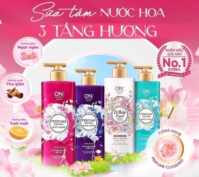  Sữa tắm dưỡng ẩm hương nước hoa On The Body Perfume 500g 