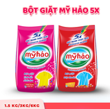  Bột Giặt 5X Đậm Đặc Mỹ Hảo Công Nghệ Châu Âu Nhanh Hòa Tan Trong Mọi Nguồn Nước Túi 3 - 6KG 