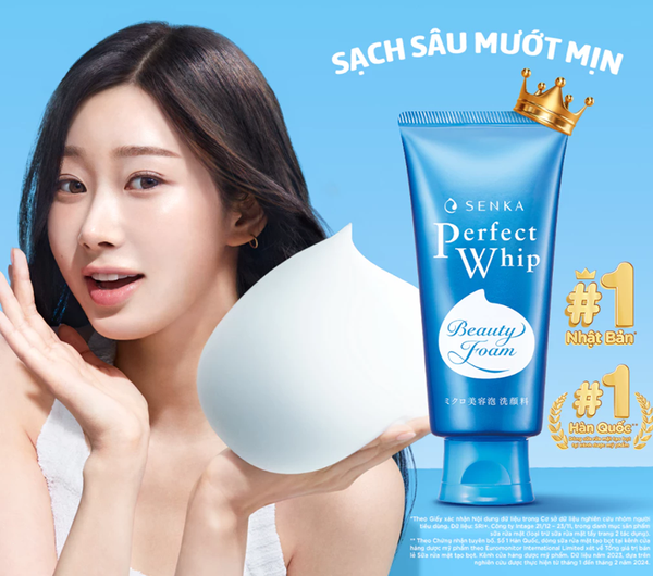  Sữa rửa mặt mướt mịn sạch sâu SENKA PERFECT WHIP 120 g 