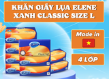  Giấy Rút Đa Năng Elene Xanh Classic Soft, 92 Tờ - 4 Lớp - Size L, Mềm Mịn, An Toàn 