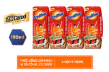  Thức uống lúa mạch gấp đôi Canxi hương vị sô-cô-la Ovaltine hỗ trợ tăng chiều cao (180ml x 4) 