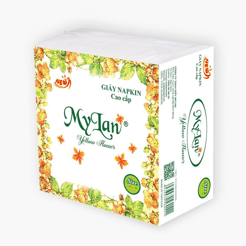  Khăn giấy Napkin MyLan 330 hoa vàng 45 gói/thùng 