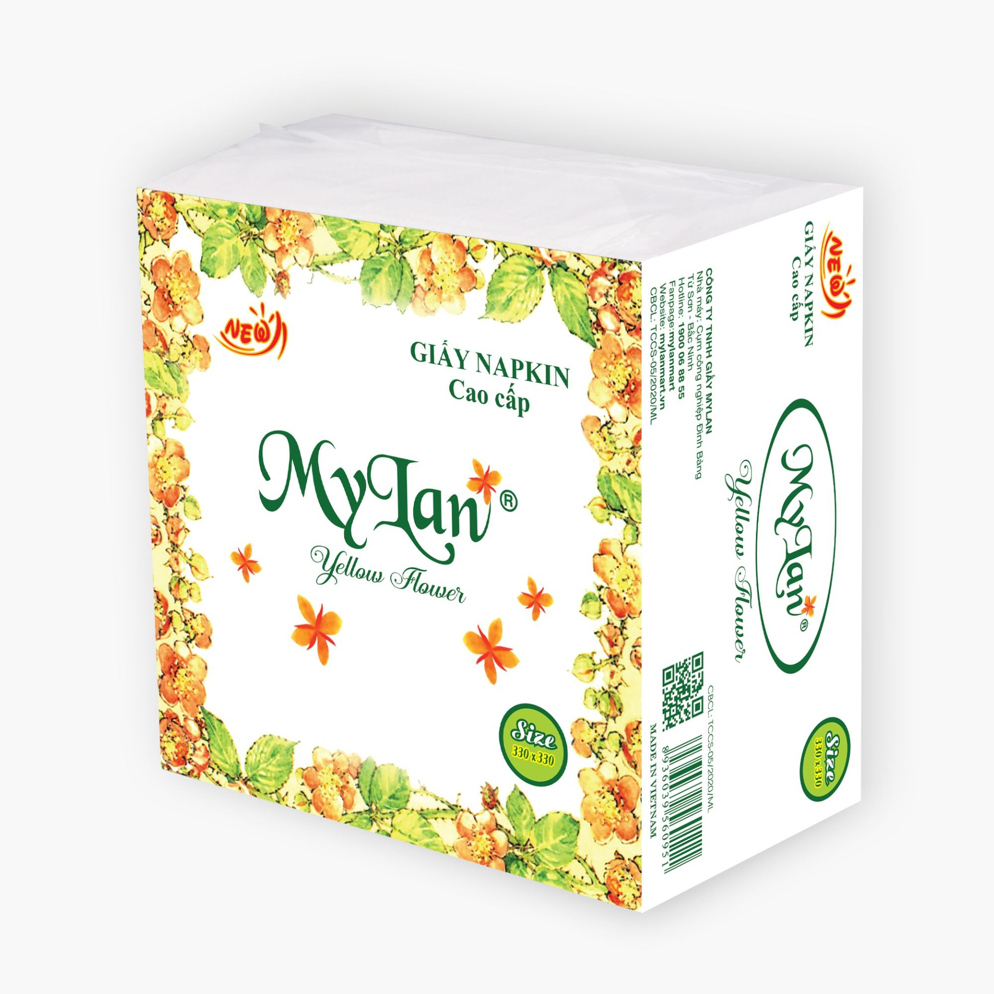  Khăn giấy Napkin MyLan 330 hoa vàng 45 gói/thùng 