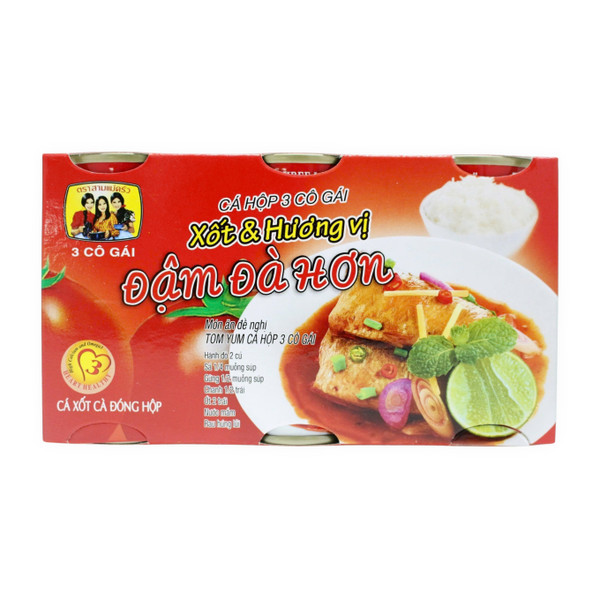  Lốc 3 Cá hộp 3 cô gái 155g 